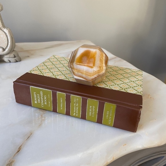 1970s Modern geometric onyx marble paperweight - Picture 6 of 6